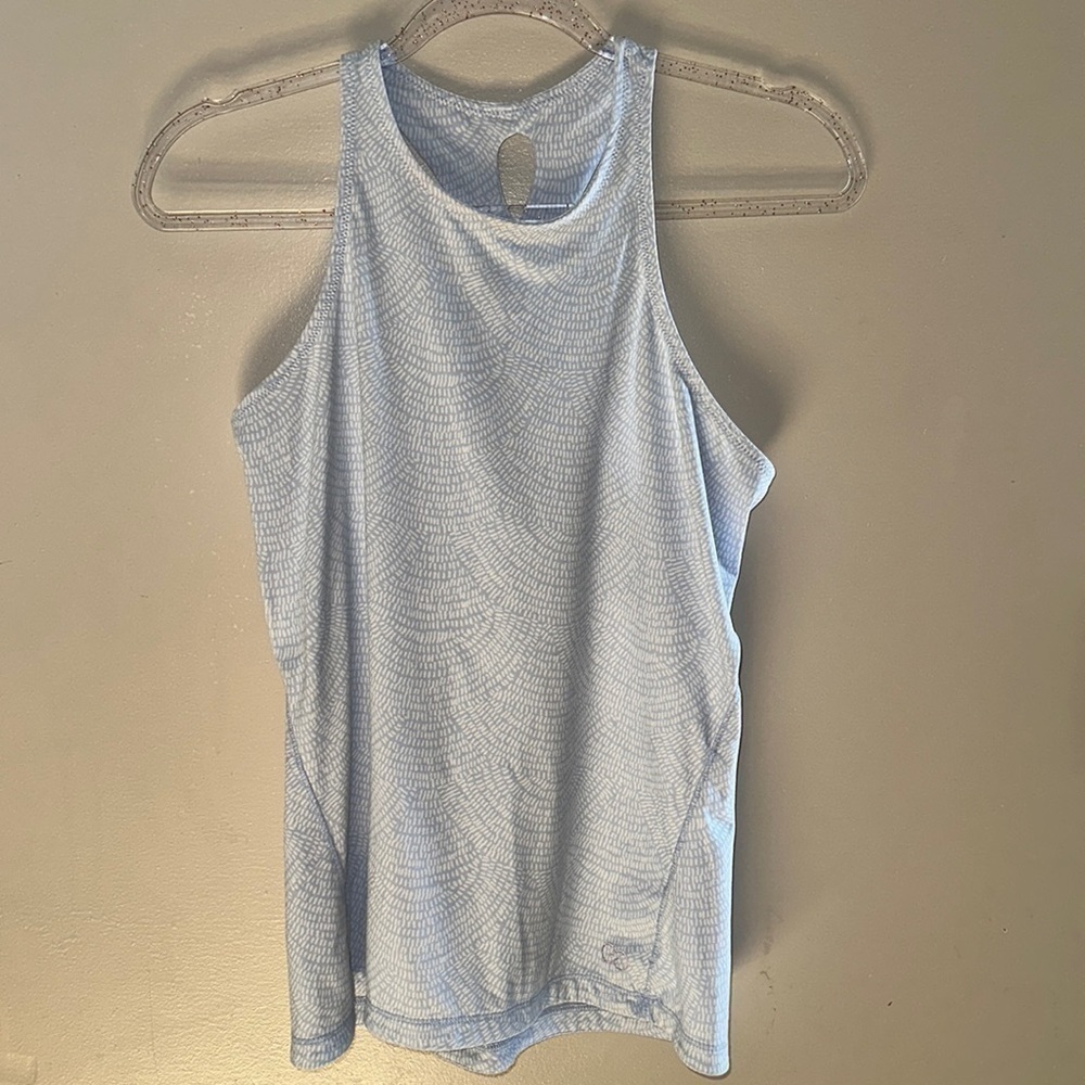 Calia Blue White Printed Tank Top‎ | Small